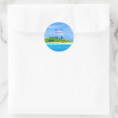 Mooi tropisch eiland op de Malediven Ronde Sticker (Tas)