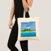 Mooi tropisch eiland op de Malediven Tote Bag (Voorkant (product))