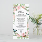 Mooi Tropisch Grens Huwelijksmenu Menu (Staand voorkant)