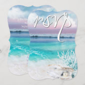 MOOI TROPISCH OCEAAN ZONSOPGANG RSVP Huwelijk Kaart (Voorkant / Achterkant)