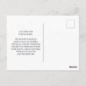 Mooi tropisch strand met een rowboot bedankt briefkaart (Achterkant)