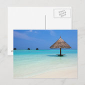 Mooi tropisch strand op de Malediven Briefkaart (Voorkant / Achterkant)