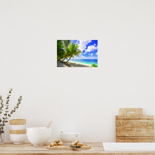 Mooi tropisch strand poster (Keuken)