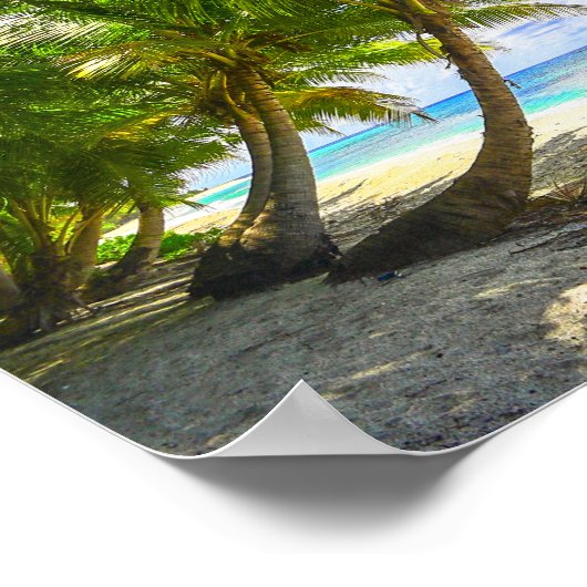 Mooi tropisch strand poster (Hoek)