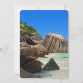 Mooi tropisch Zee met een Rocky Beach Birthday Kaart (Achterkant)