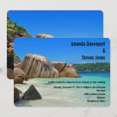 Mooi tropisch Zee Rocky Coastline Wedding Kaart (Voorkant / Achterkant)
