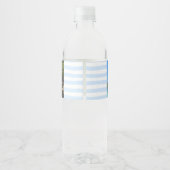 Mooi tropisch Zee Rocky Coastline Wedding Waterfles Etiket (Achterkant)