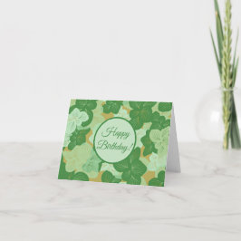 Mooi Tropische Groene Bladeren Verjaardag Kaart
