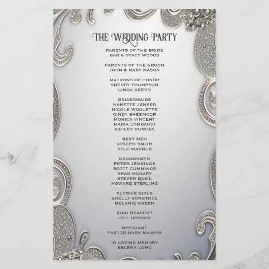 Mooi  trouwpapier blad (Achterkant)