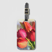 Mooi Tulip Bouquet Bagagelabel (Voorkant (verticaal))