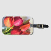 Mooi Tulip Bouquet Bagagelabel (Voorkant (horizontaal))