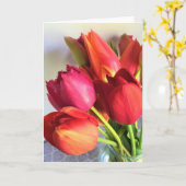 Mooi Tulip Bouquet Kaart (Gele Bloem)
