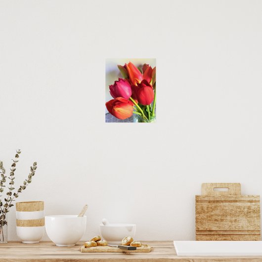 Mooi Tulip Bouquet Poster (Keuken)