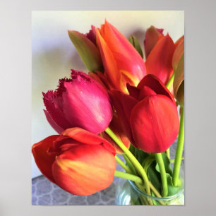 Mooi Tulip Bouquet Poster