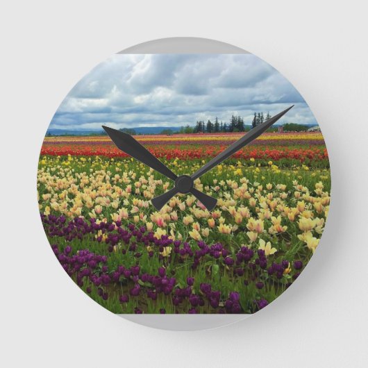 Mooi Tulp Field, Oregon Ronde Klok (Voorkant)