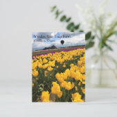 Mooi Tulpveld met een luchtballon, Oregon Briefkaart (Staand voorkant)