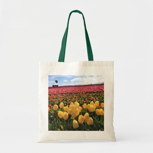 Mooi Tulpveld met een luchtballon, Oregon Tote Bag (Voorkant)