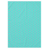 Mooi Turquoise Blauw Roze Stippen Tafelkleed (Voorkant)