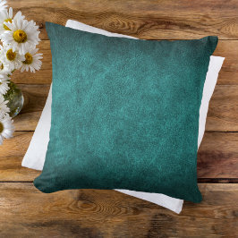 Mooi Turquoise Old Faux Leather Kussen