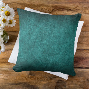 Mooi Turquoise Old Faux Leather Kussen