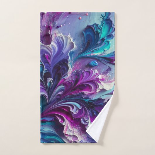 Mooi turquoise & roze Abstract patroon | Bad Handdoek (Handdoek)