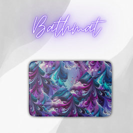 Mooi turquoise & roze Abstract patroon | Badmat