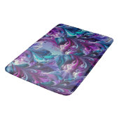 Mooi turquoise & roze Abstract patroon | Badmat (Gekanteld)