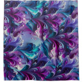 Mooi turquoise & roze Abstract patroon | Douchegordijn (Voorkant)