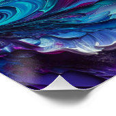 Mooi turquoise & roze Abstract patroon | Perfect Poster (Hoek)