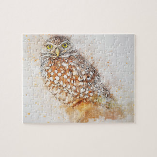 Mooi Uil Schilderij | Geweldige witte bruine uil Legpuzzel
