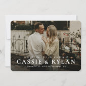 Mooi uitgevoerde simpele save the date fotokaart (Voorkant)