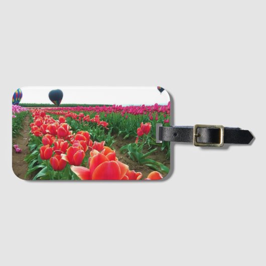 Mooi uitvalveld met luchtballonnen bagagelabel (Voorkant (horizontaal))