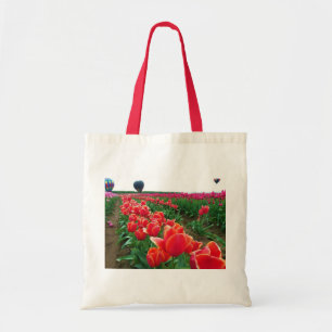 Mooi uitvalveld met luchtballonnen tote bag