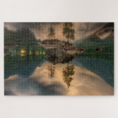 Mooi Uitzicht boven water met bliksem Legpuzzel (Horizontaal)