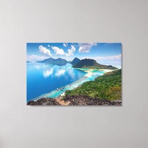 Mooi Uitzicht   Bovenkant van het eiland Bohey Dul Canvas Afdruk