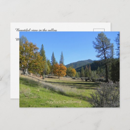 Mooi uitzicht in de vallei... briefkaart (Voorkant / Achterkant)