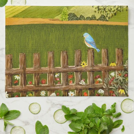 Mooi Uitzicht Theedoek (Gevouwen)