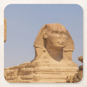 Mooi Uitzicht van de oude grote sfinx in Egypte Kartonnen Onderzetters