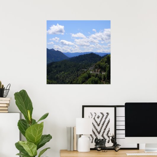 Mooi uitzicht van de vallei... poster (Thuiskantoor)