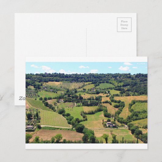 Mooi uitzicht van Orvieto, Umbrië, Italië Briefkaart (Voorkant / Achterkant)