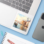 Mooi uitzicht van Venetië Sticker (Laptop met iPhone)