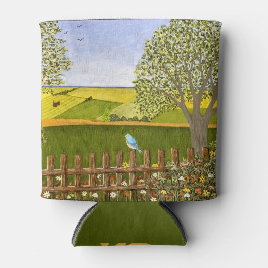 Mooi Uitzicht wit Blikjeskoeler (Voorkant)