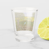 Mooi Uitzicht wit Shot Glas (Achterkant)