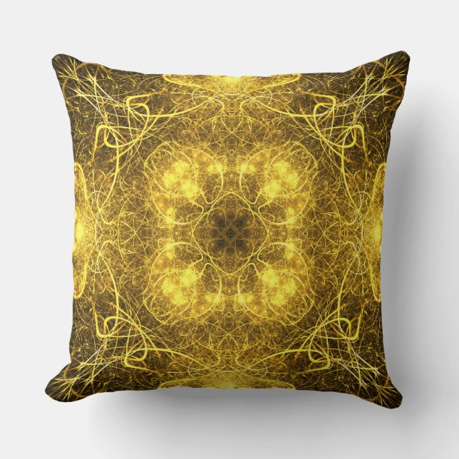 Mooi uniek Gold Fractal-Sierkussen Kussen (Voorkant)