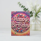 Mooi Uniek ontwerp verjaardagsansichtkaart Briefkaart (Staand voorkant)