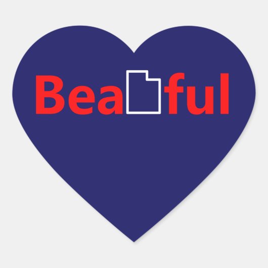 Mooi Utah Hart Sticker (Voorkant)