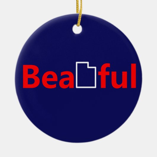 Mooi Utah Keramisch Ornament (Voorkant)