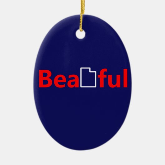 Mooi Utah Keramisch Ornament (Voorkant)