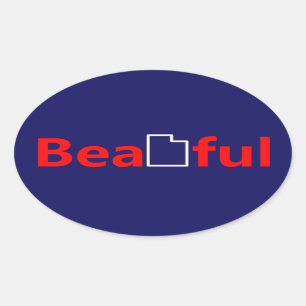 Mooi Utah Ovale Sticker