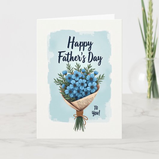 Mooi vadersdag boeket kaart (Voorkant)